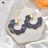 Fashion Alloy Cap Acrylic Petal Earrings sku image 2