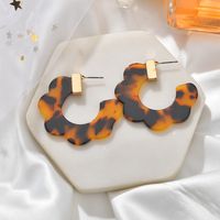 Fashion Alloy Cap Acrylic Petal Earrings sku image 3