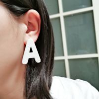 Acrylic Fashion Letters Ab Earrings sku image 1