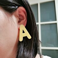 Acrylic Fashion Letters Ab Earrings sku image 2