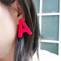 Acrylic Fashion Letters Ab Earrings sku image 3