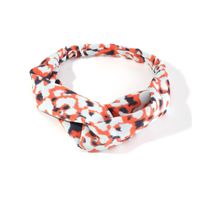 New Korean Leopard Print Retro Cross Elastic Headband main image 6