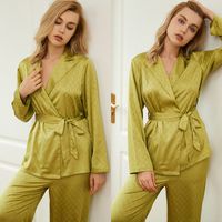 New Silk Long-sleeved Two-piece Suit main image 2
