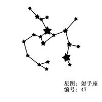 Edelstahl Constellation Anhänger Halskette sku image 9