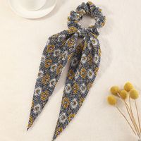 Retro Color Bohemian Palace Style Long Swallowtail Ribbon Hair Scrunchies main image 4