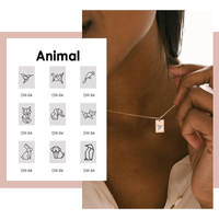 Collar De Animal Con Letras De Acero De Titanio Simple main image 1