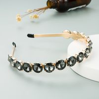 Fashion Simple Metal Round Glass Headband main image 5