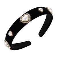 Exquisite Alloy Flannel Heart-shaped Pearl Headband main image 6