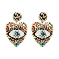 Devil's Eyes Alloy Diamond-studded Earrings main image 6