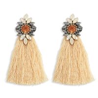 Bohemian Style Tassel Colored Gemstones Earrings main image 6