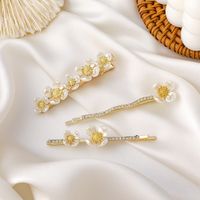 Rhinestone Pear Flower Camellia Hairpin main image 2