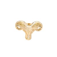Retro Zodiac Bull Head Ring main image 6
