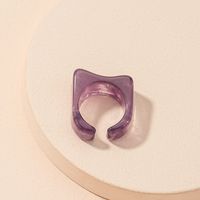 Simple Retro Acrylic Opening Ring main image 1