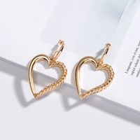 Fashion Metal Heart Simple Earrings Wholesale main image 1