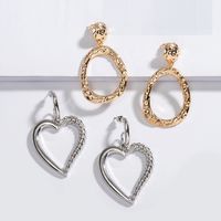 Fashion Metal Heart Simple Earrings Wholesale main image 4