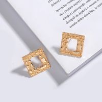 Korean Star Geometric Square Earrings main image 2