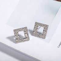 Korean Star Geometric Square Earrings main image 3