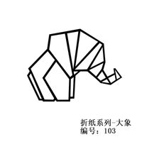 Simple Titanium Steel Lettering Animal Necklace sku image 5