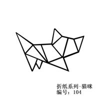Simple Titanium Steel Lettering Animal Necklace sku image 6
