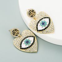 Devil's Eyes Alloy Diamond-studded Earrings sku image 3