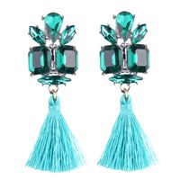 Bohemian Style Tassel Colored Gemstones Earrings sku image 3