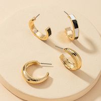 Wholesale Fashion C-shaped Earrings 2 Pairs Set sku image 1
