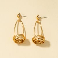 Fashion Geometric Retro Copper Earrings sku image 1