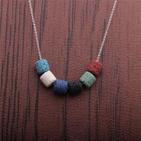 New Fashion Simple Volcanic Stone Necklace sku image 4