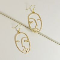 Fashion Metal Face Earrings main image 4