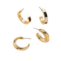 Wholesale Fashion C-shaped Earrings 2 Pairs Set main image 6