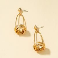 Fashion Geometric Retro Copper Earrings main image 6