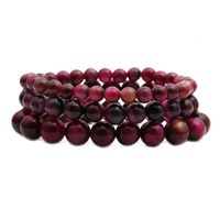 Rose Red Tiger Eye Stone Bracelet main image 6