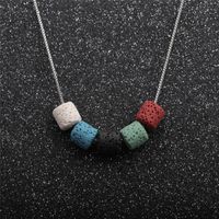 New Fashion Simple Volcanic Stone Necklace main image 5