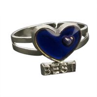 Heart-shaped Best Frends Temperature-sensing Color Change Opening Ring main image 5