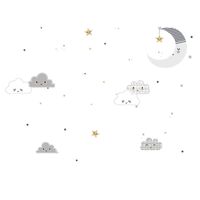 New Cartoon Clouds Moon Wall Stickers main image 6