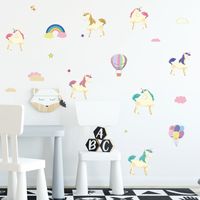 Cartoon Watercolor Unicorn Wall Stickers main image 2