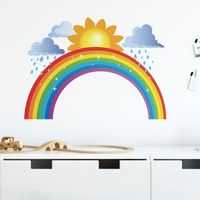 Rainbow Cloud Rain Sun Children's Wall Sticker main image 5