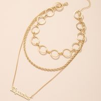 New Exaggerated Fashion Letter Pendant Necklace main image 2