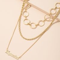 New Exaggerated Fashion Letter Pendant Necklace main image 4