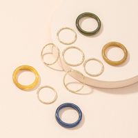 Korean Simple Acrylic Ring Set main image 4