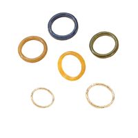 Korean Simple Acrylic Ring Set main image 6
