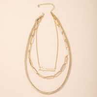 New Exaggerated Fashion Letter Pendant Necklace main image 2