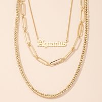 New Exaggerated Fashion Letter Pendant Necklace main image 4