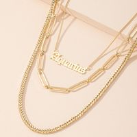 New Exaggerated Fashion Letter Pendant Necklace main image 5