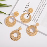 Fashion Retro Double Round Earrings main image 2