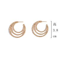 Retro Circle Alloy Pearl Earrings main image 6