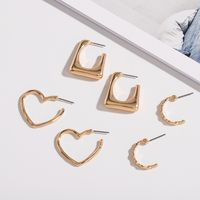 Alloy Geometric Heart Simple Earrings main image 3