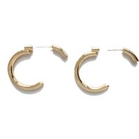 C-shaped Semicircular Rear Hanging Earrings main image 6