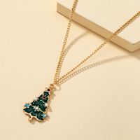 New Simple Diamonds Christmas Tree Necklace main image 1