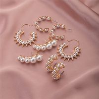 Retro Simple Pearl Earrings main image 3